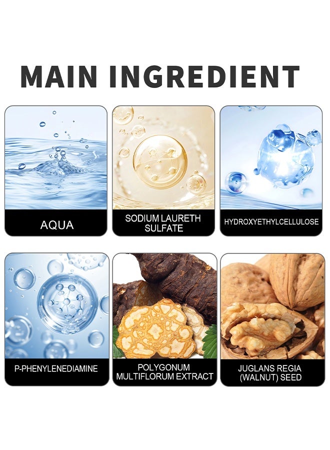 EELHOE Fruit Hair Dye Cream 80ml, Natural Plant Extracts Unisex Hair Dye With Comb For Men And Women, Gentle Hair Color For Gray Coverage (Brown Black) - Image 3